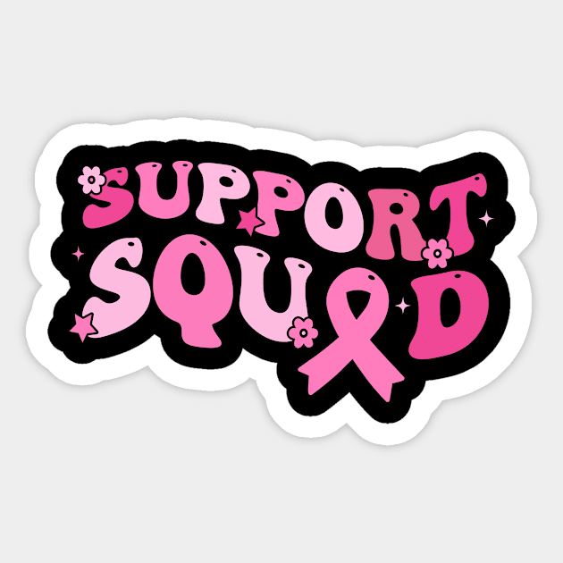 Breast Cancer Warrior Support Squad Breast Cancer Awareness Women Sticker by Ene Alda